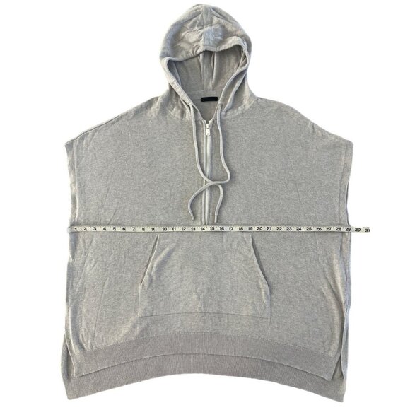 ATM Anthony Thomas Melillo Hooded Half Zip Poncho Gray Cashmere Womens XS/S $975 - Picture 8 of 15